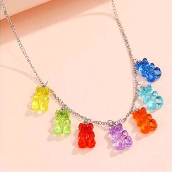 🧸Adorable Colorful Teddybear Necklace 🧸 - Picture 1 of 4